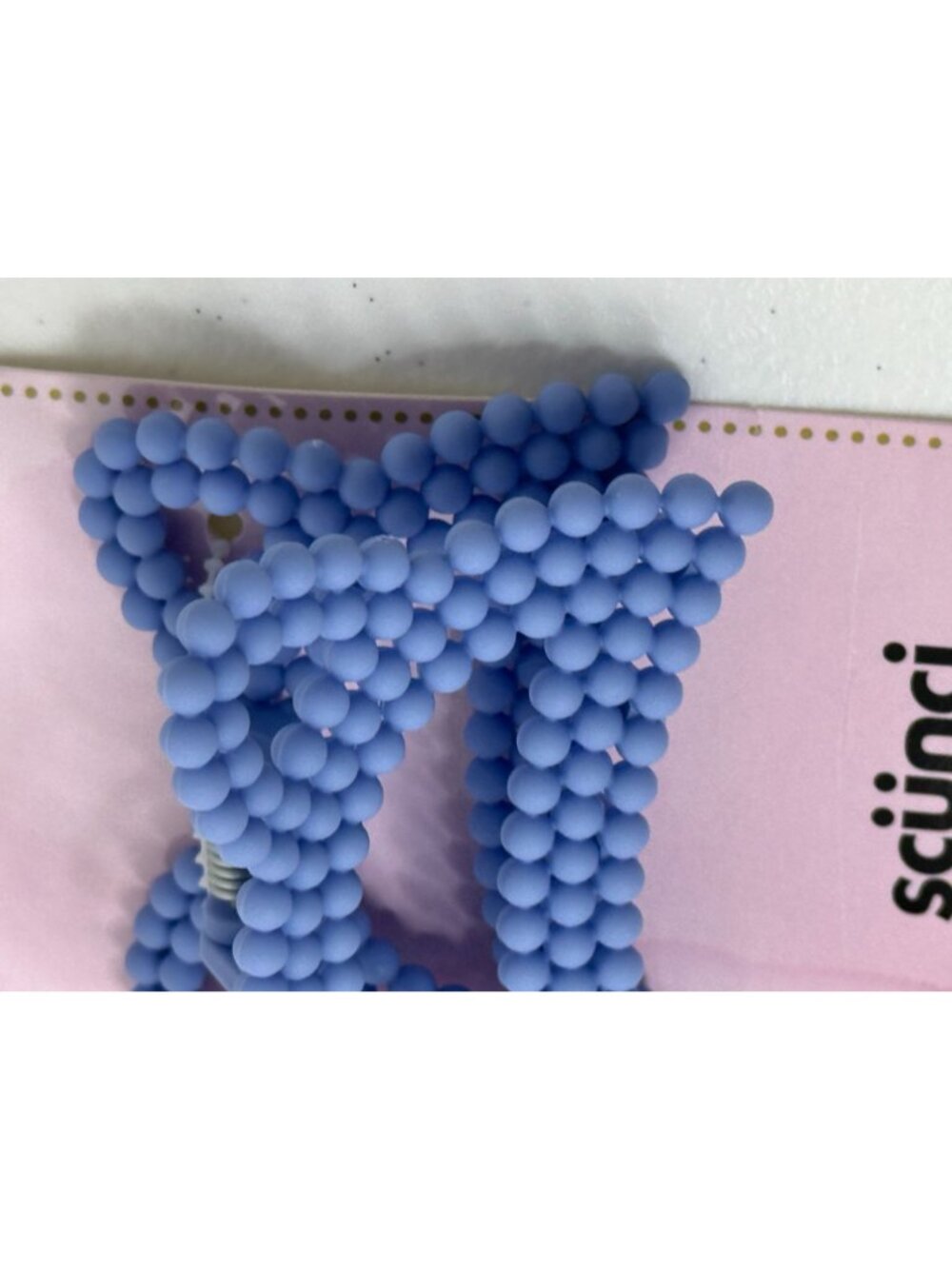 Scunci Blue Bubble Claw Hair Clip Large Matte Beaded New - Picture 6 of 6